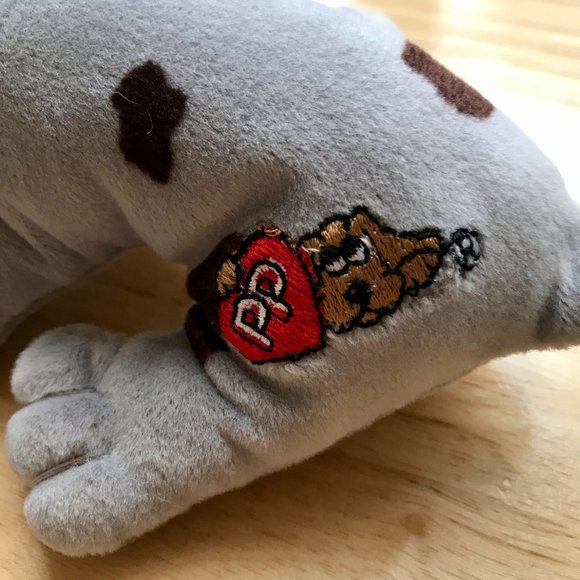 Vintage 1980s Tonka Pound Puppies Grey with Brown Spots 🐶 - Picture 5 of 14